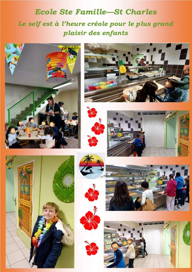 La cantine aux couleurs Créole Ecole SteFamille StCharles Collège La Providence